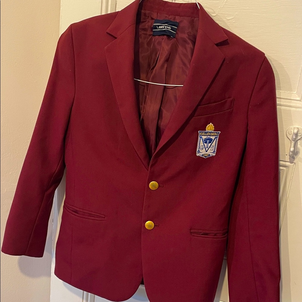 Kellenberg Latin School Lands' End Burgundy Blazer. Size 12
